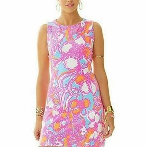 Lilly Pulitzer pink, orange, and blue dress